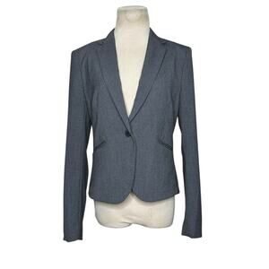 H&M gray single button long sleeves blazer size 8